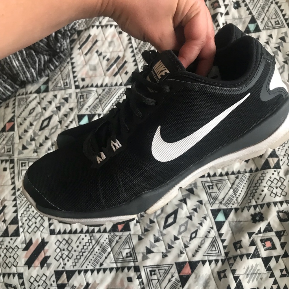 Black and white Nike sneakers
